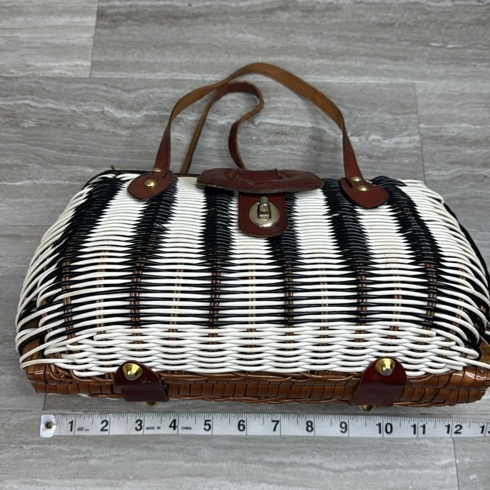 Vintage Styled by Encore Woven Clamshell Handbag